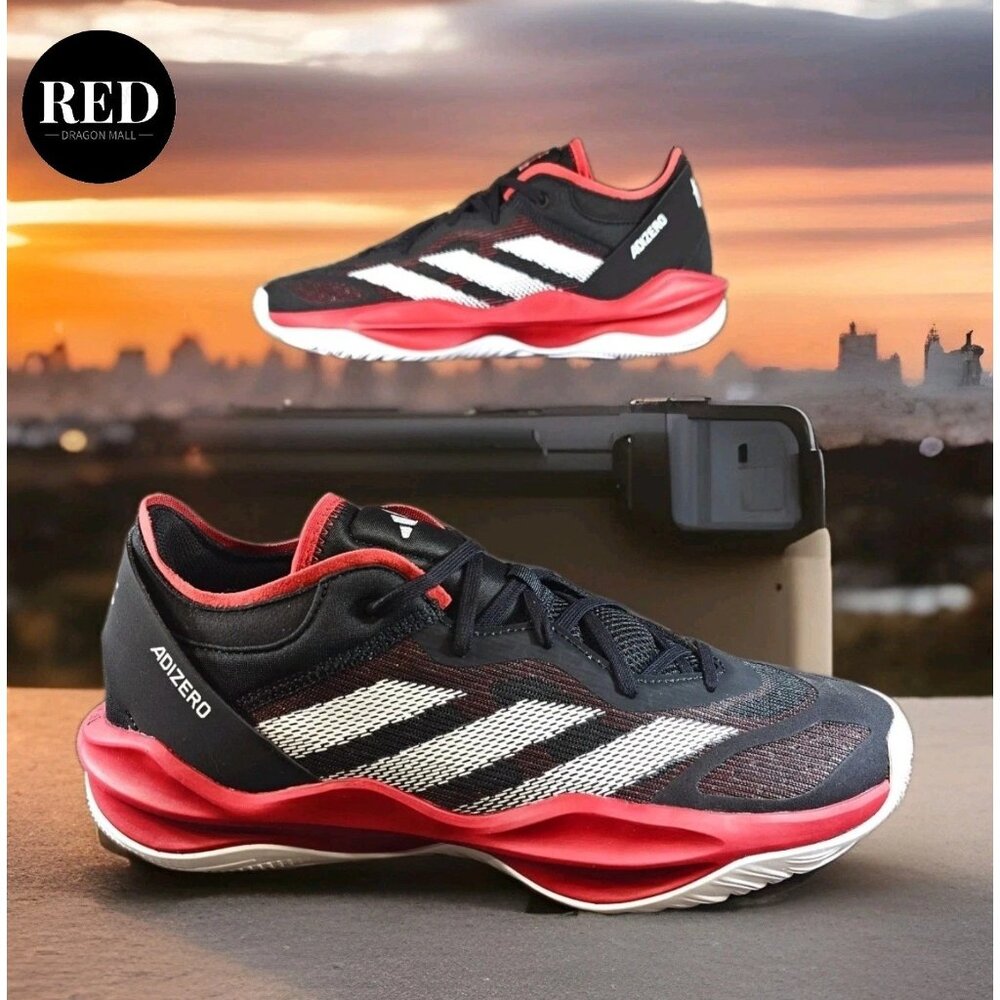 Adidas Nebraska Cornhuskers NCAA Adizero PE Black Red Shoes - Men's Size 10